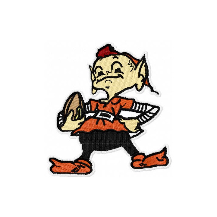 Cleveland browns brownie logo embroidery design - Embroidery Design