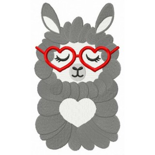 Lovely llama embroidery design - Embroidery Design