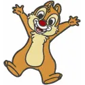 Happy Dale embroidery design featuring cheerful Chip and Dale motifs, perfect for embellishing t-shirts and tote bags.
