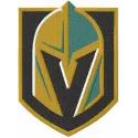 Preview of the Vegas Golden Knights logo embroidery design, showcasing intricate stitching for hockey enthusiasts.