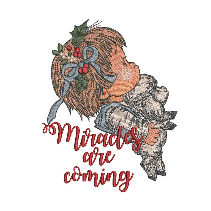 Miracles are coming embroidery design - Embroidery Design