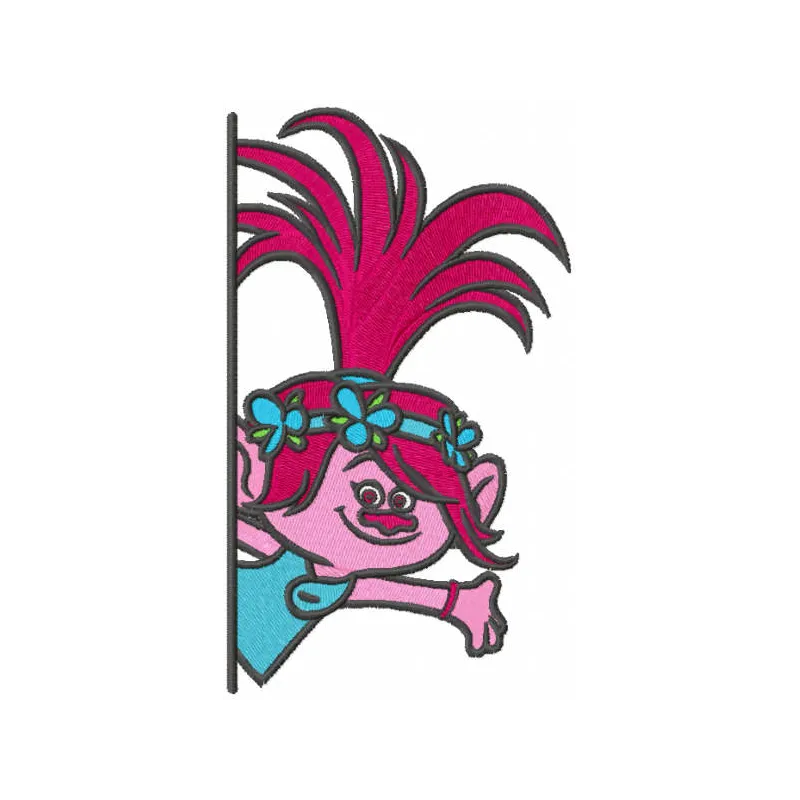 Welcome Poppy embroidery design featuring vibrant colors and cheerful motifs, ideal for embellishing various projects.