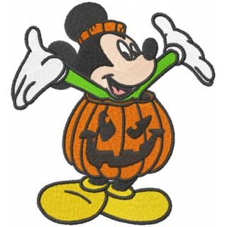 Mickey pumpkin embroidery design - Embroidery Design