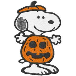 Snoopy Halloween pumpkin embroidery design - Embroidery Design