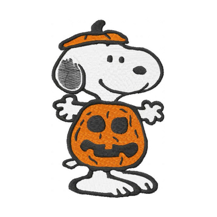 Snoopy Halloween pumpkin embroidery design - Embroidery Design