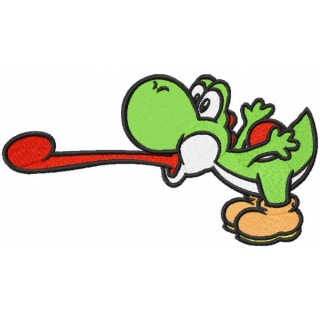 Playing Yoshi embroidery design - Embroidery Design