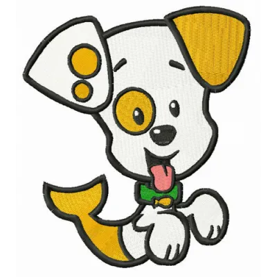 Bubble Puppy embroidery design featuring a playful character from Bubble Guppies, ideal for children's apparel and accessori…