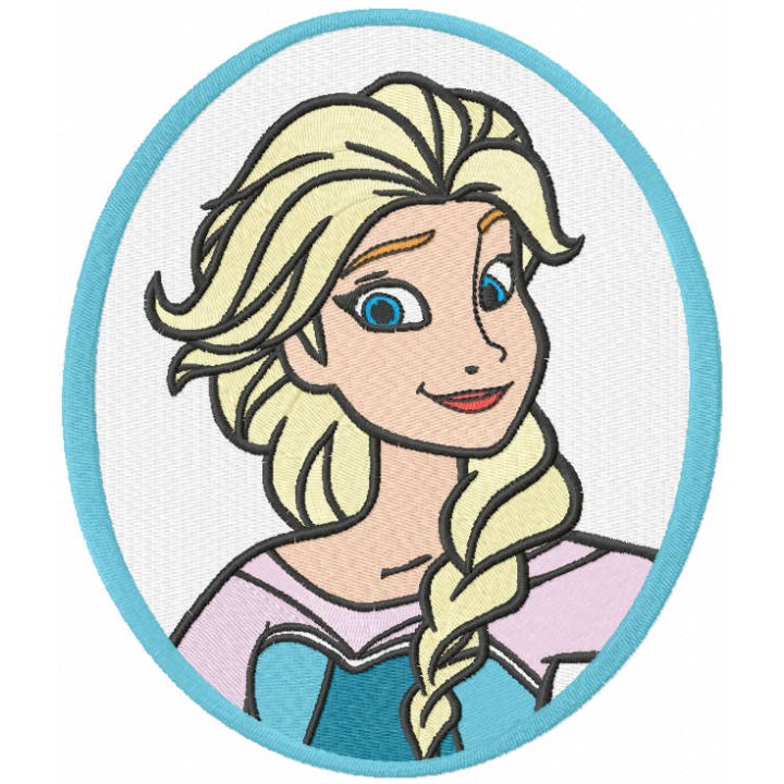 Frame with Elsa embroidery design - Embroidery Design
