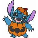 Halloween Stitch embroidery design featuring a playful, spooky theme inspired by Lilo and Stitch characters.