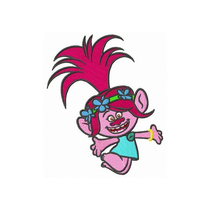 Poppy jumps embroidery design - Embroidery Design