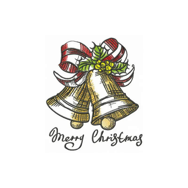 Preview of the Jingle Bells embroidery design, featuring festive motifs perfect for Christmas projects.