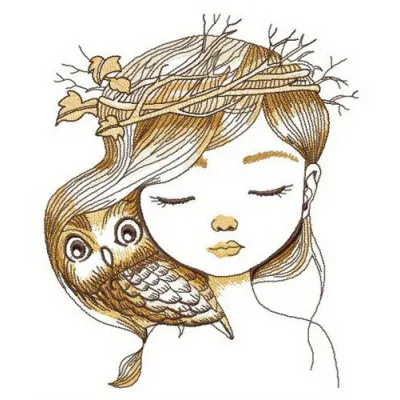 Tender friendship embroidery design showcasing a warm and inviting stitched motif, perfect for girls and women.