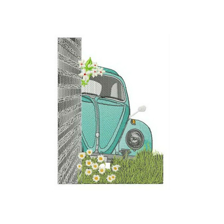 Bug hiding embroidery design - Embroidery Design