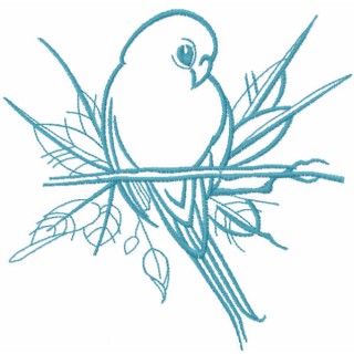 Cute little swallow embroidery design - Embroidery Design