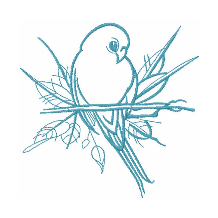 Cute little swallow embroidery design - Embroidery Design