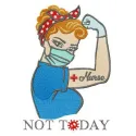 Preview of the 'Not Today' embroidery design featuring a playful text motif, ideal for women's apparel and accessories.