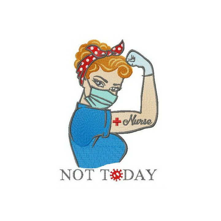 Not today embroidery design - Embroidery Design