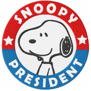 Snoopy president embroidery design - Embroidery Design