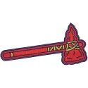 Atlanta Braves tomahawk logo embroidery design preview, showcasing intricate stitching details for sports enthusiasts.