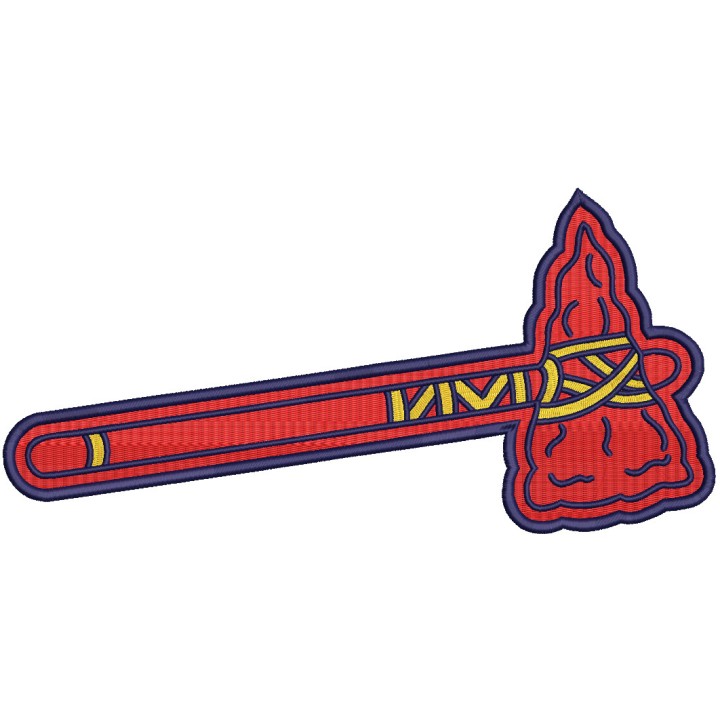 Atlanta Braves tomahawk logo embroidery design - Embroidery Design