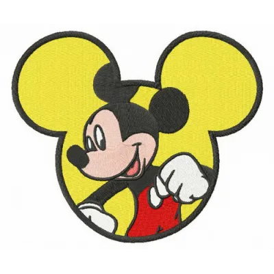 Preview of the Splendid Mickey embroidery design featuring a charming Mickey Mouse motif for creative projects.