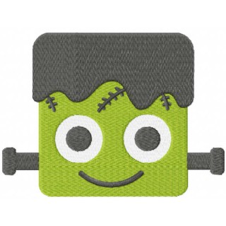 Frankenstein halloween monster face embroidery design - Embroidery Design