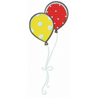 Spotted balloons embroidery design - Embroidery Design