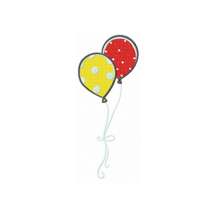Spotted balloons embroidery design - Embroidery Design