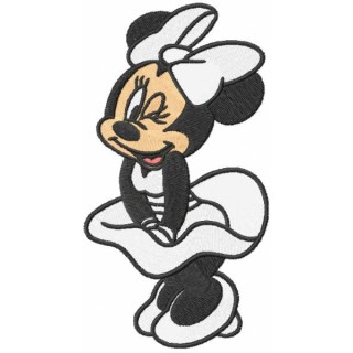 Mickey Marilyn style embroidery design - Embroidery Design