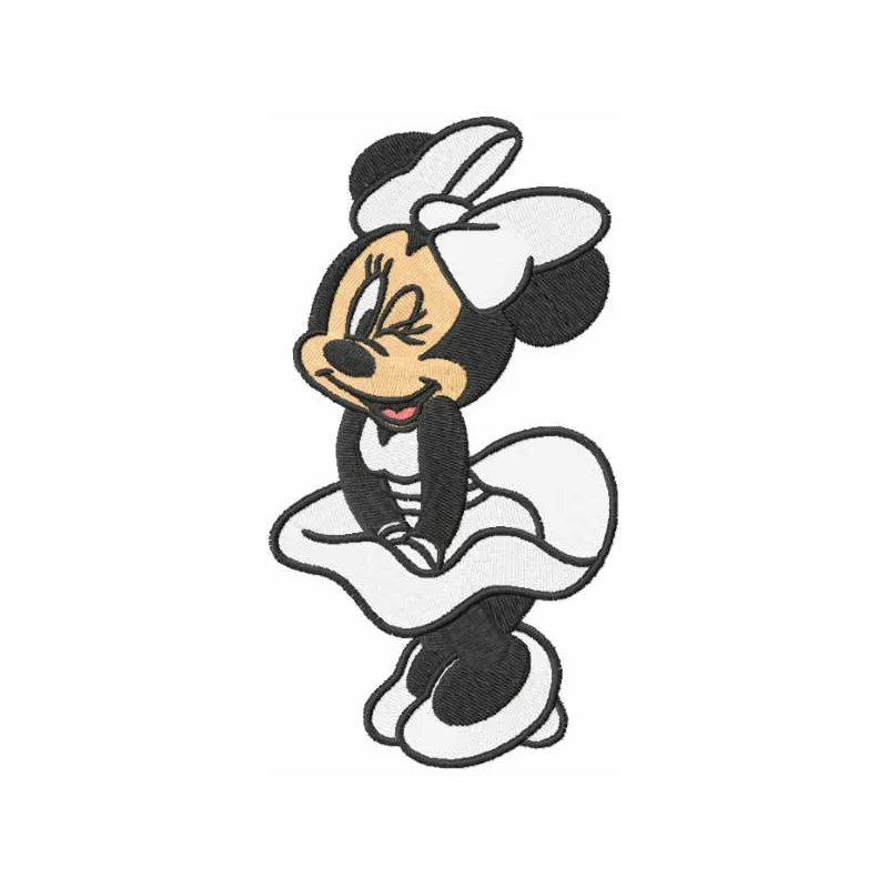 Mickey Marilyn style embroidery design featuring a playful blend of iconic characters for creative stitching projects.