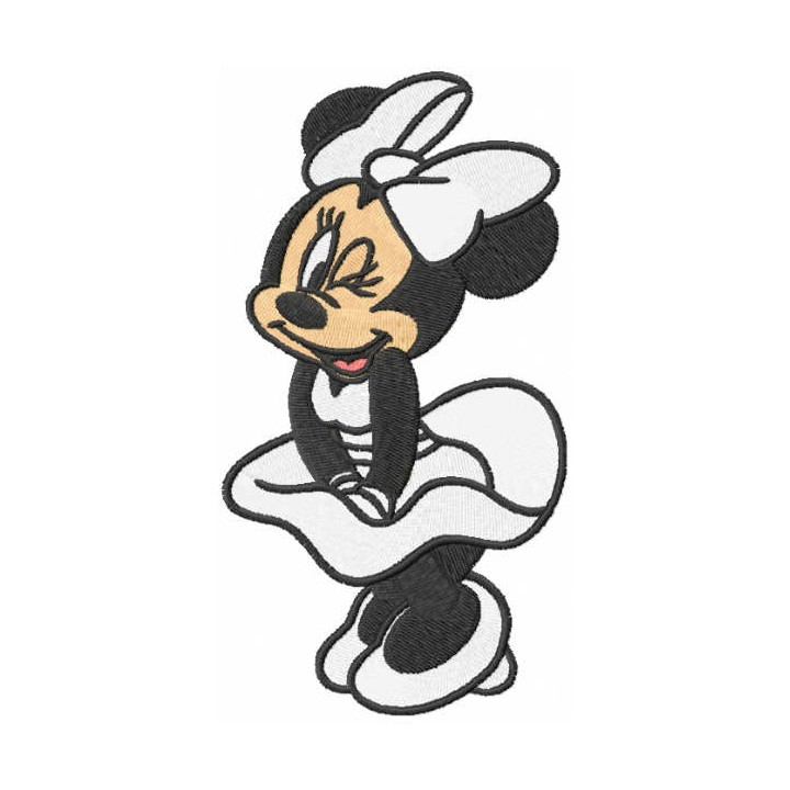 Mickey Marilyn style embroidery design - Embroidery Design