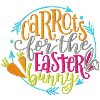 Carrots for Easter bunny decor embroidery design - Embroidery Design