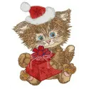 Shaggy Santa embroidery design featuring a whimsical Santa motif, perfect for festive stitching on various items.