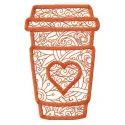 Preview of a coffee to go cup embroidery design showcasing a whimsical coffee cup motif for stitching projects.