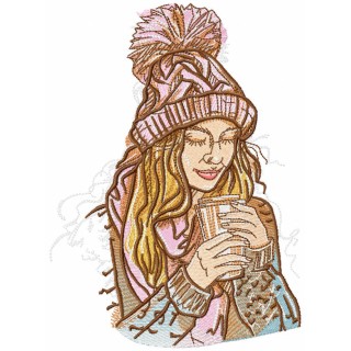 My hot coffee embroidery design - Embroidery Design