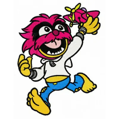 Cute Baby Animal embroidery design featuring playful Muppet Babies characters for your next stitching project.