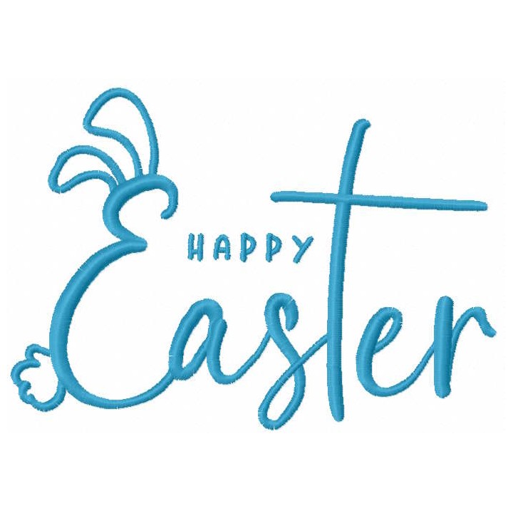 Happy Easter bunny ears embroidery design - Embroidery Design