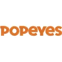 Popeyes Wordmark Logo embroidery design showcased on a fabric, ideal for fast food-themed projects and apparel.