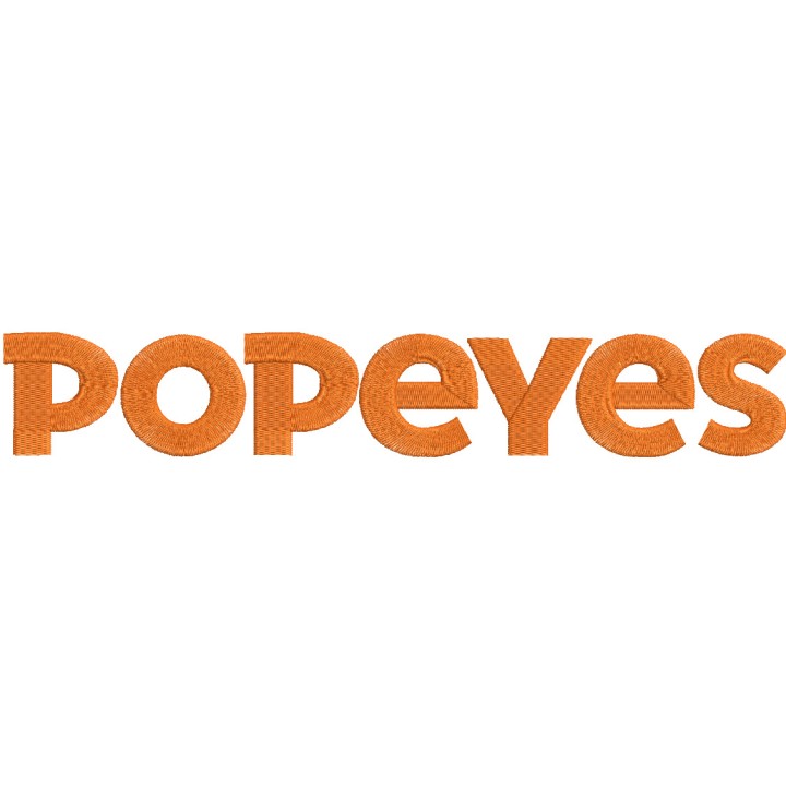 Popeyes Wordmark Logo embroidery design - Embroidery Design