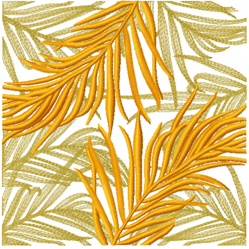 Preview of leaves square form embroidery design featuring intricate floral motifs for creative stitching projects.