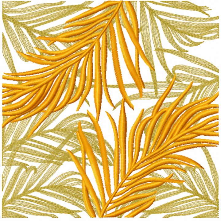 Leaves square form embroidery design - Embroidery Design