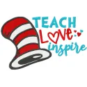 Preview of the Cat Teach Love Inspire embroidery design, featuring whimsical motifs perfect for creative projects.