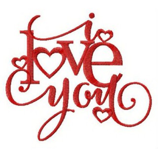 I love you embroidery design - Embroidery Design