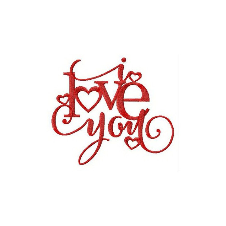 I love you embroidery design - Embroidery Design