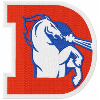 Denver Broncos logo 4 embroidery design - Embroidery Design