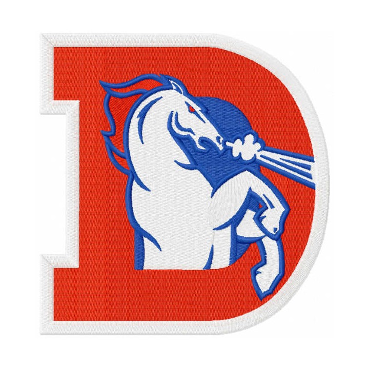 Denver Broncos logo 4 embroidery design - Embroidery Design