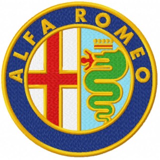 Alfa Romeo classic logo embroidery design - Embroidery Design
