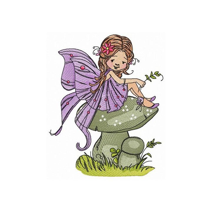 Forest fairy embroidery design - Embroidery Design