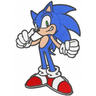 Sonic power game embroidery design - Embroidery Design