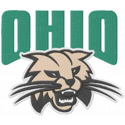 Ohio University Logo embroidery design showcasing the university emblem ideal for stitching on apparel and accessories.